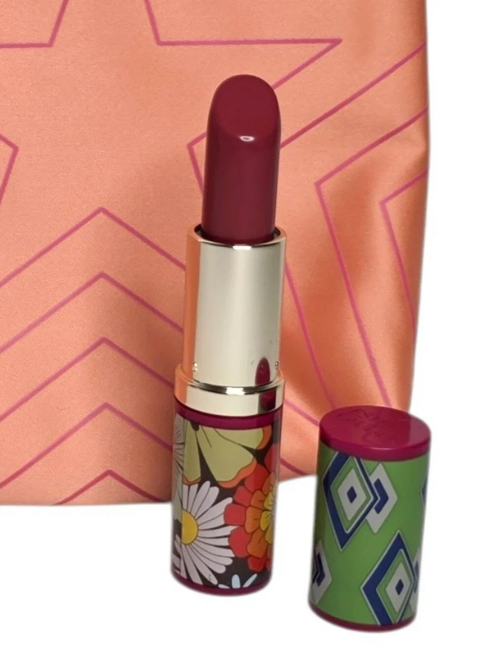 Estee Lauder Lipstick Statement Rose & Orange Star Makeup Bag Limited Edition
